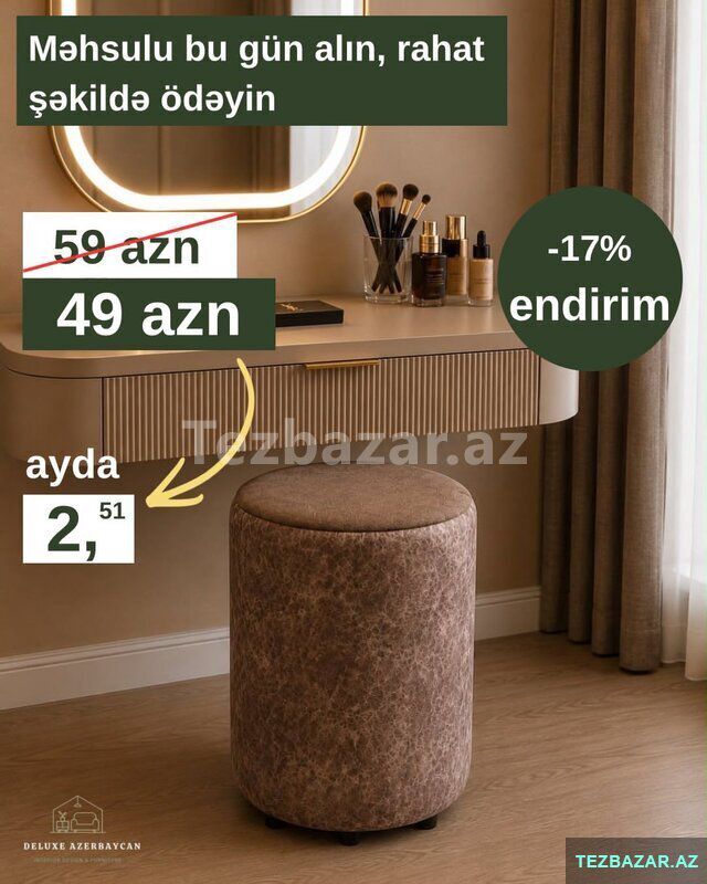 Zərif vizon pufik — Mebel, Bakı