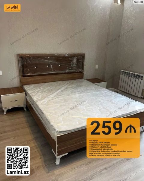 Məhsul: Yataq dəsti – çarpayı + əlavə seçimlə tuma - Model: La Mini — Bakı