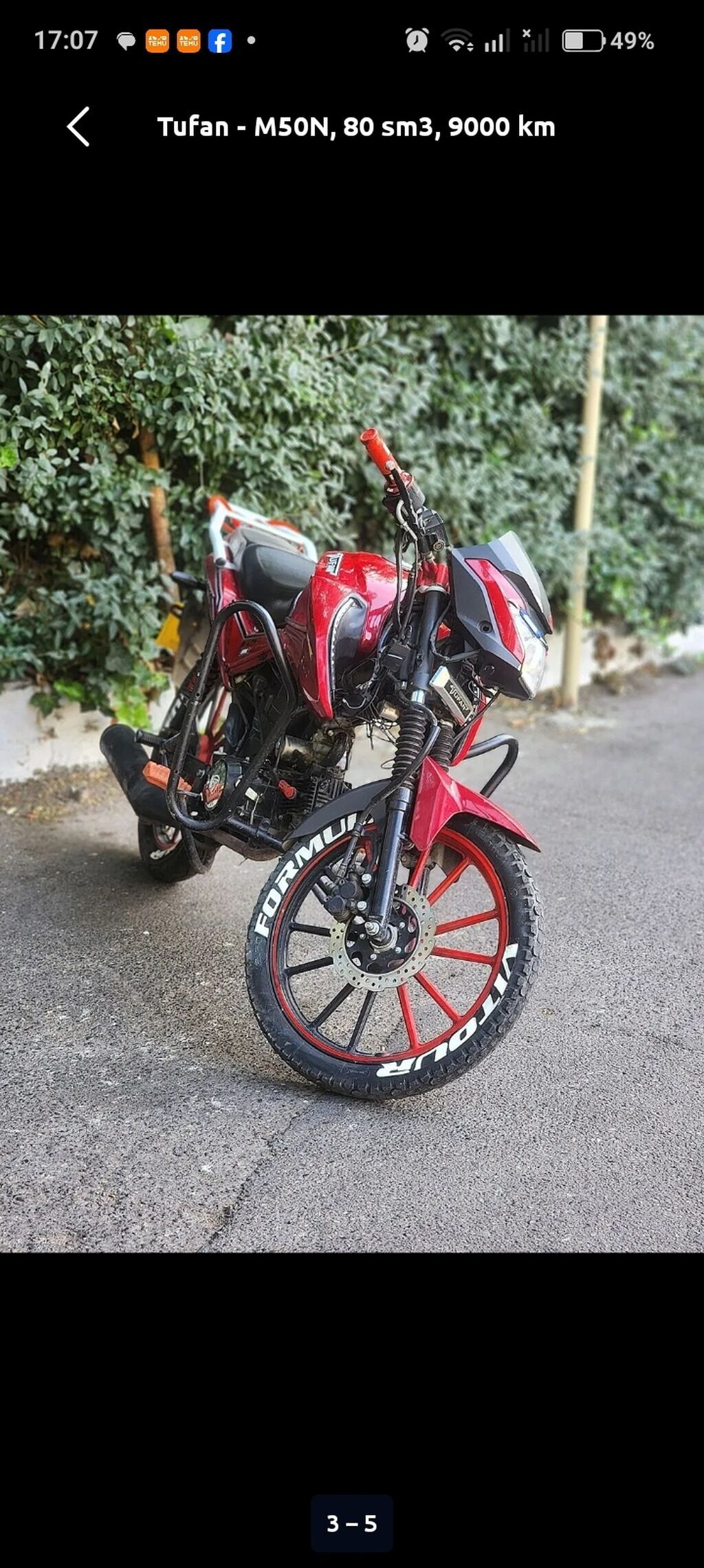Tufan 80 sm3 — Motosikletlər, Bakı (4)