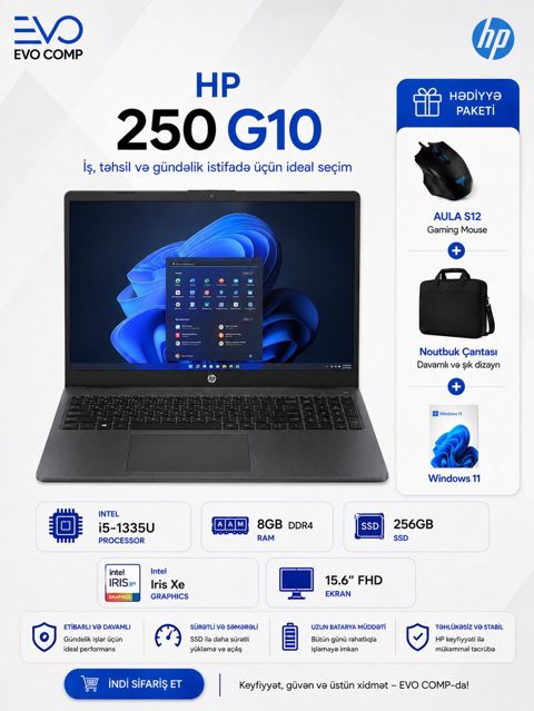 HP 250 G10 PC 8X9D0ES — Bakı