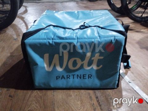 Wolt Partner termo çantası - Rəng: mavi, “Wolt Partner” loqosu — Bakı