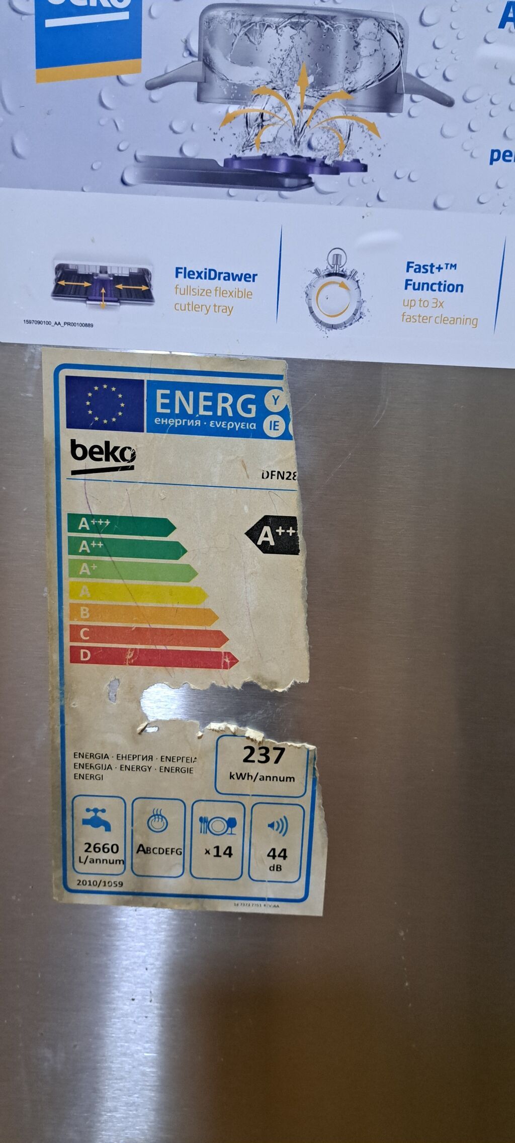 Beko DFN seriyası qabyuyan maşın – paslanmayan polad korpus, tam — Qab yuyucu maşınlar, Ceyranbatan (4)