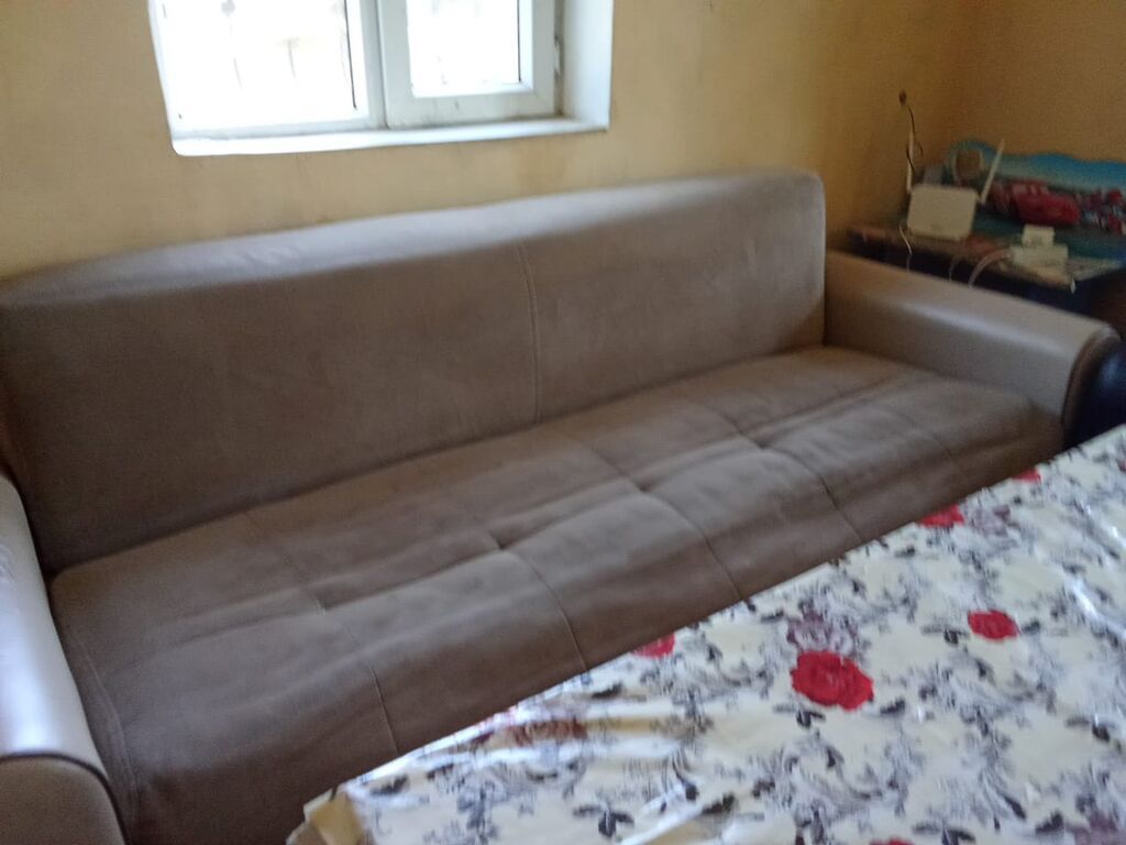 Oturacaq dəsti – 1 divan + 2 kreslo - Dizayn: Müasir xəttlər, parça — Divanlər, Masazır (6)