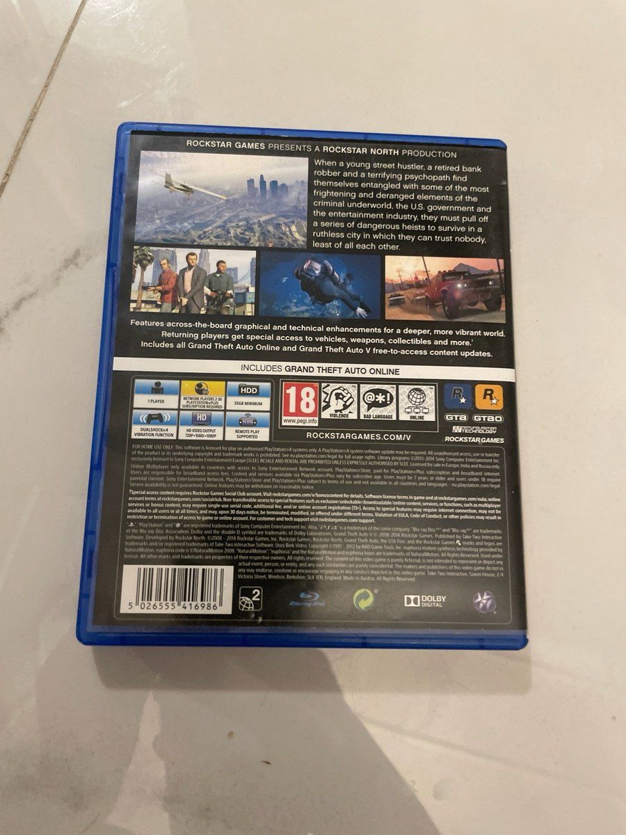 PS4 GTA5 oyun diski — Oyunlar, konsollər və proqramlar, Bakı (2)