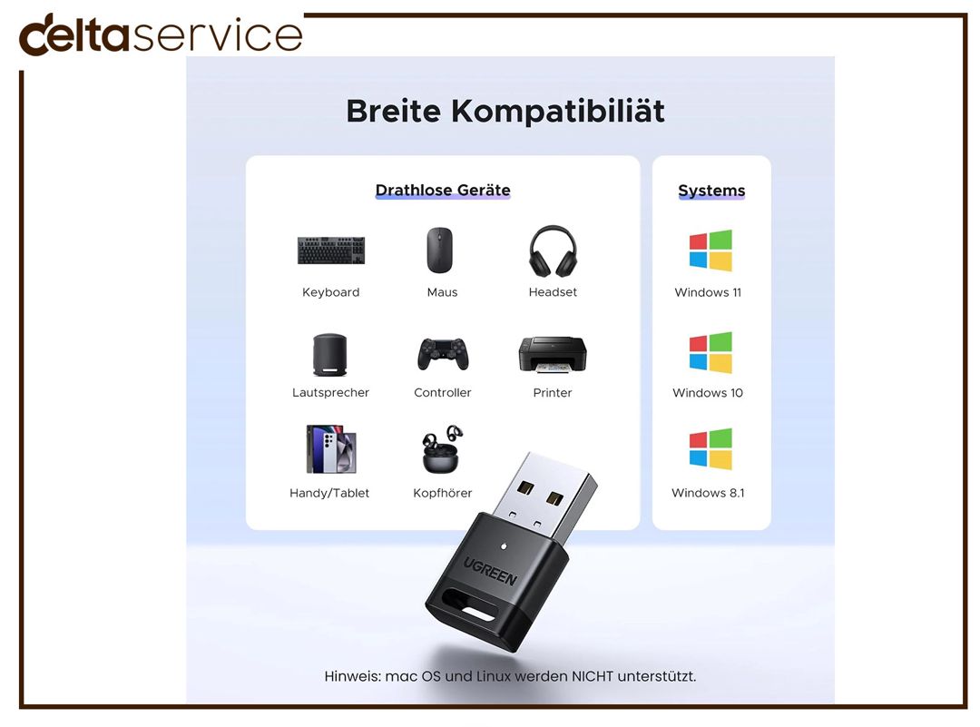 Ugreen USB Bluetooth Adapter CM748 45134 — Periferik cihazlar, Bakı (3)