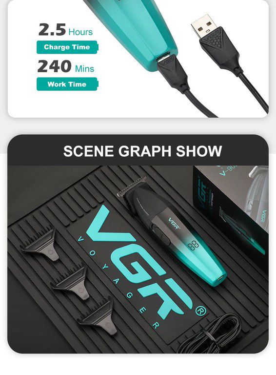 Professional təraş aparatı "VGR 906 2000MAH 9000RPM Ceramic Blades" — Gözəllik və səhiyyə, Bakı (3)