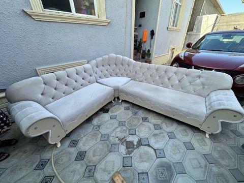 Künc divan, İşlənmiş, Açılmayan, Bazasız, Vеlur parça, Çatdırılma yoxdur — Digah