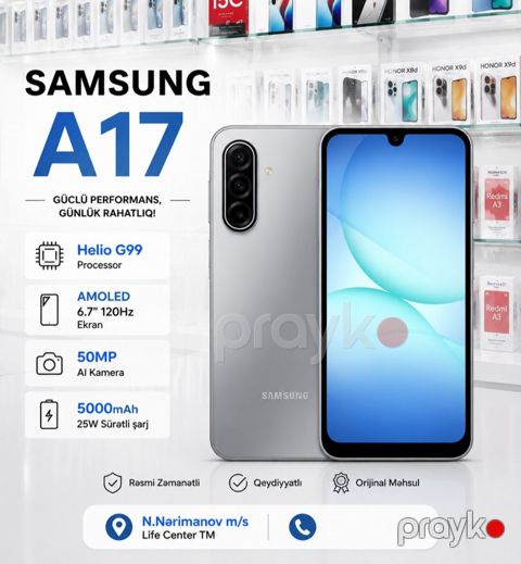 Samsung Galaxy A17 Gray 128GB/4GB — Bakı