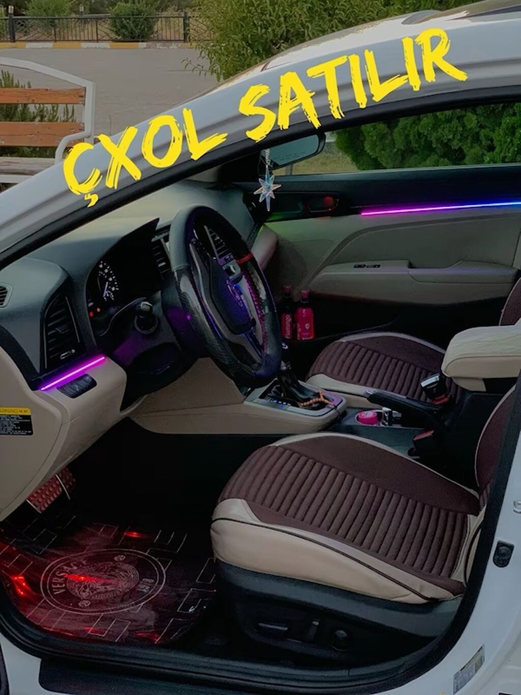 Avtomobil oturacaqları üçün çexol dəsti - Rəng: qəhvəyi–bej — Salon çəkiləri, Xırdalan (2)