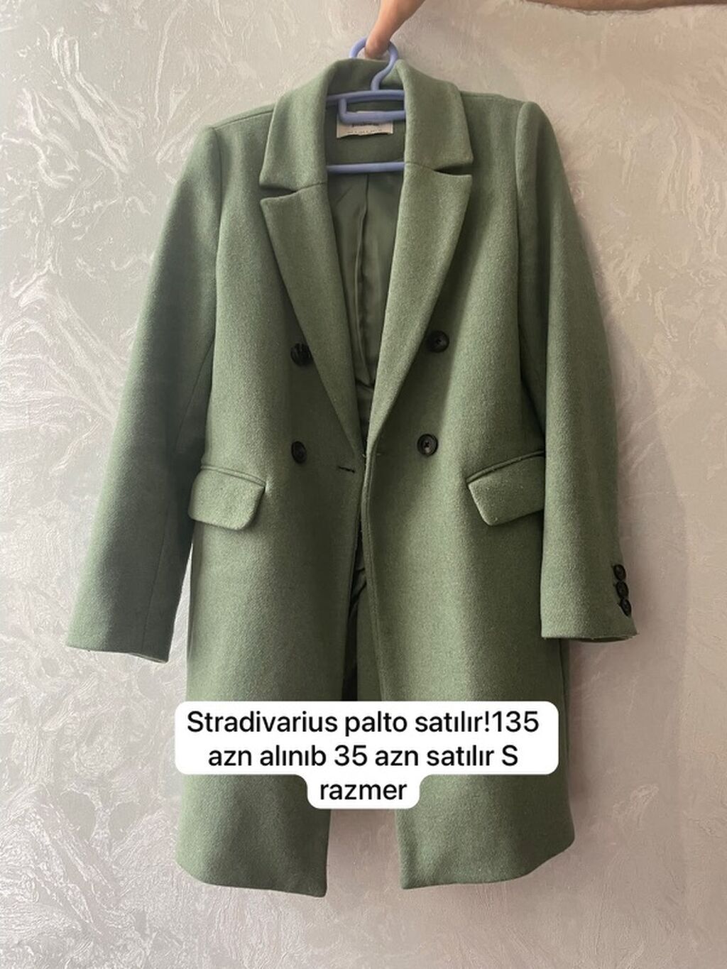 Palto, Stradivarius, S, rəng - Yaşıl — Palto, Masazır