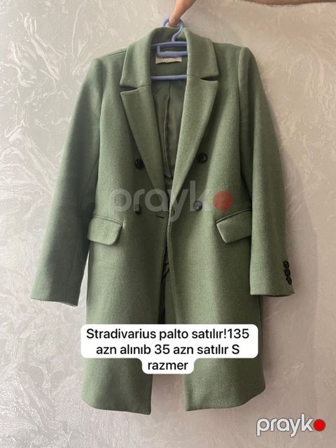 Palto, Stradivarius, S, rəng - Yaşıl — Masazır