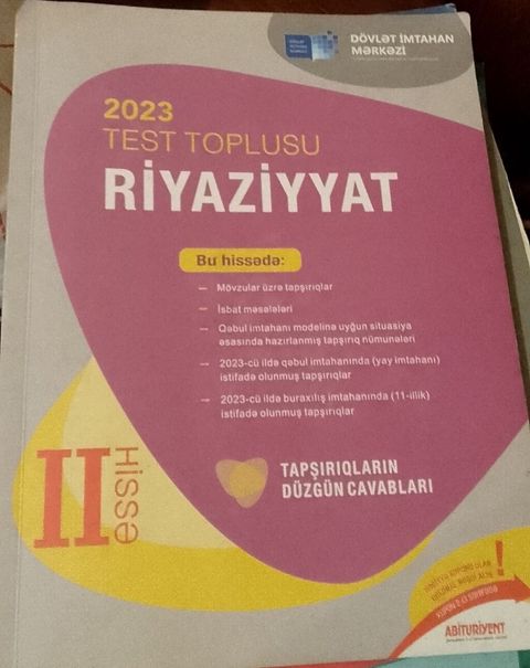 Riyaziyyat Testlər 11-ci sinif, DİM, 2-ci hissə, 2023 il — Bakı