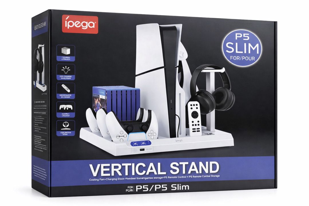PS5 üçün çoxfunksiyalı stend – soyuducu, şarj və disk saxlama standı PG-P5S028 — Oyunlar, konsollər və proqramlar, Bakı (3)