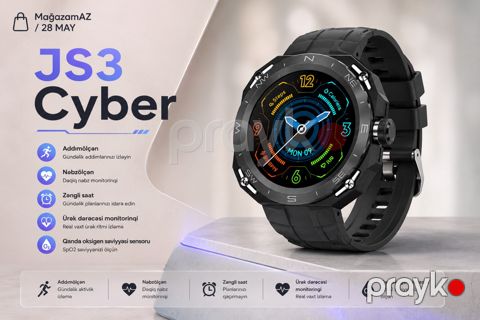 Ağıllı saat Smart Watch JS3 Cyber Black — Bakı