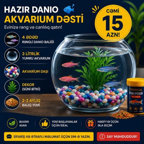 Danio akvarium dəsti — Xırdalan