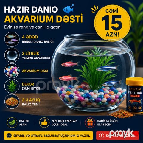 Danio akvarium dəsti — Xırdalan