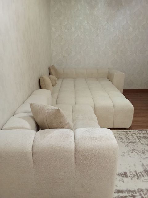 Yeni modern künc divan çarpayı satılır, 2 nəfərlik böyük bazalı — Bakı