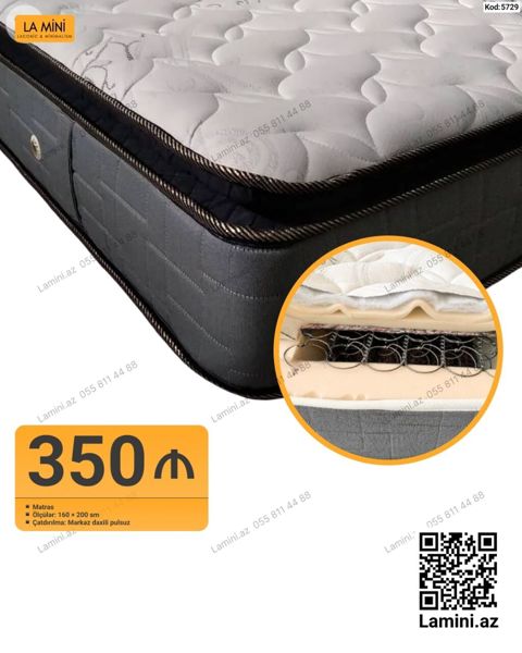 LA Mını markalı matras - Ölçü: 160 200 sm - Laylı quruluş: üst — Bakı
