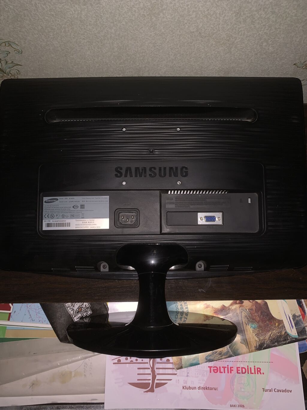 Samsung SyncMaster B1930N monitor satılır. Tam işlək vəziyyətdədir. 19 — Monitorlər, Pirəkəşkül (2)