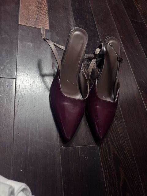 Qadın ayaqqabısı – klassik slingback model - Rəng: tünd bənövşəyi — Bakı
