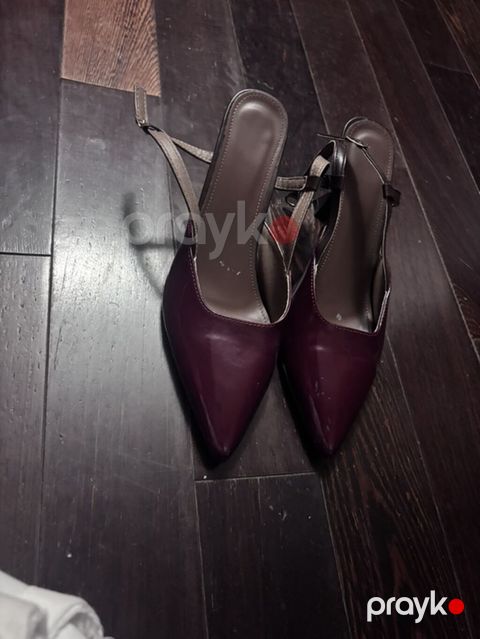 Qadın ayaqqabısı – klassik slingback model - Rəng: tünd bənövşəyi — Bakı
