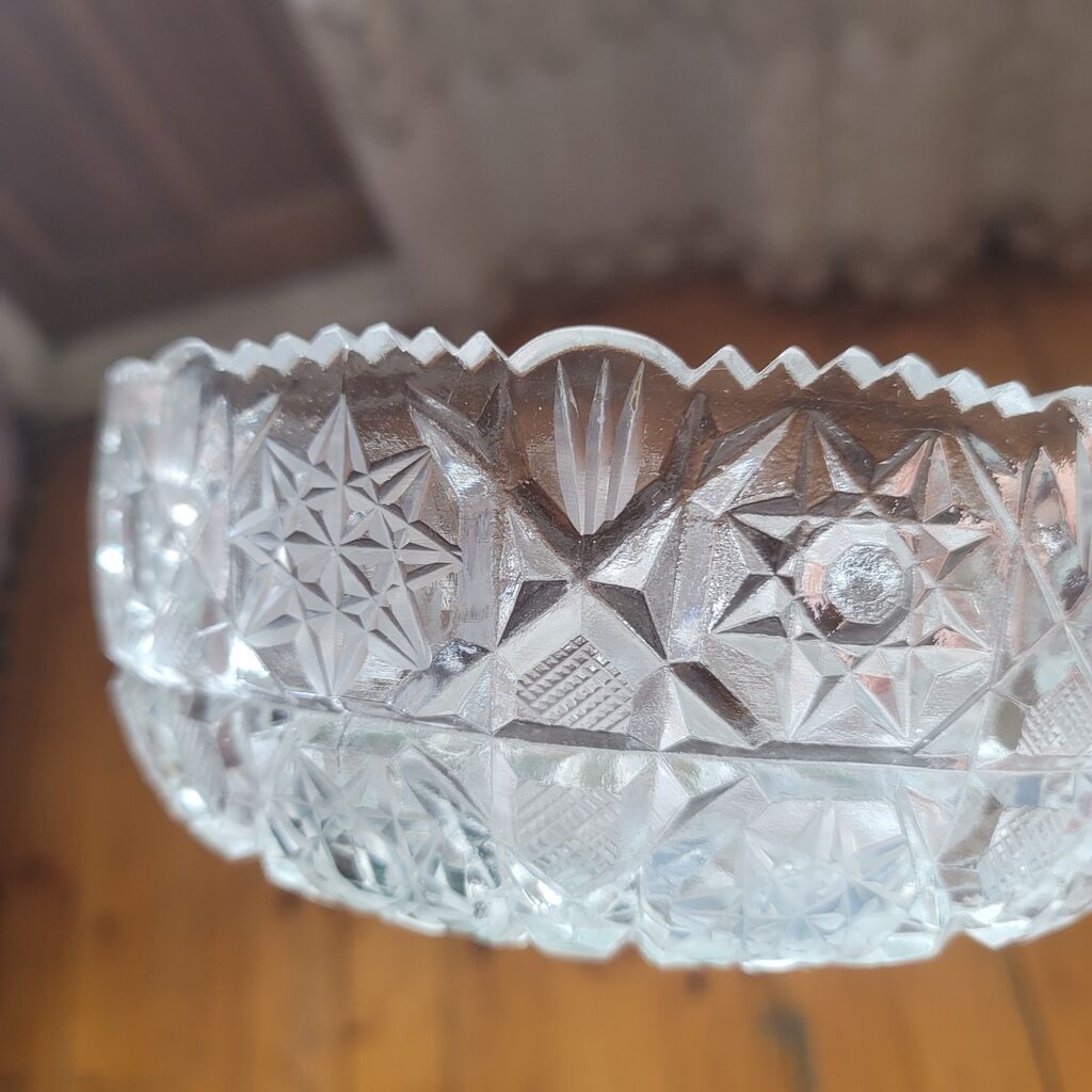 Xrustal böyük meyvə salat şirniyyat qabı satılır. biri 10 az — Süfrə qabı, Bakı (4)