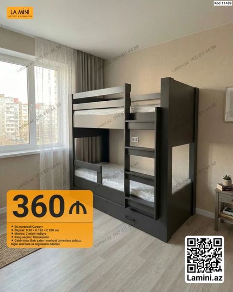 Məhsul: Çarpayılar (Lamini.az) 1) İki nəfərlik çarpayı - Ölçülər: 160 — Bakı