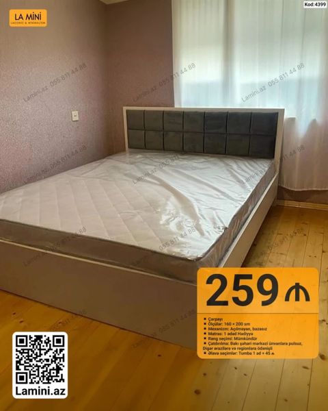 Çarpayı – La Mini (Kod: 4399) - Ölçülər: 160 200 sm - Mexanizm — Bakı