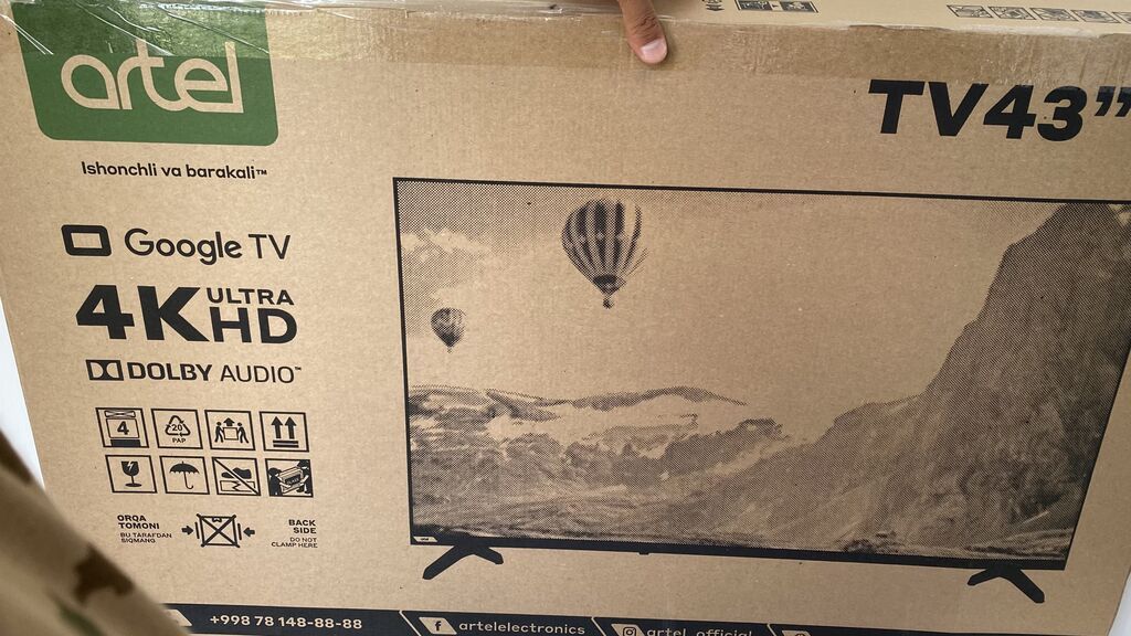 İşlənmiş Televizor Artel LED ekran 43" 4K (3840x2160) — Televizorlar, Masazır (3)