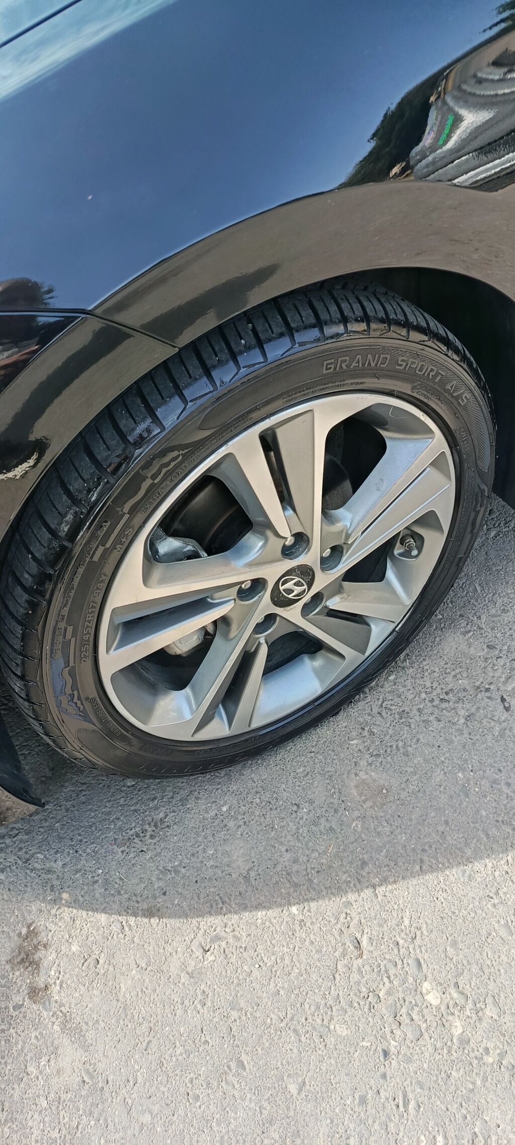 Hyundai orijinal yüngül lehimli disklər və təkər dəsti - R17 (17") — Diskləri, Sumqayıt (2)