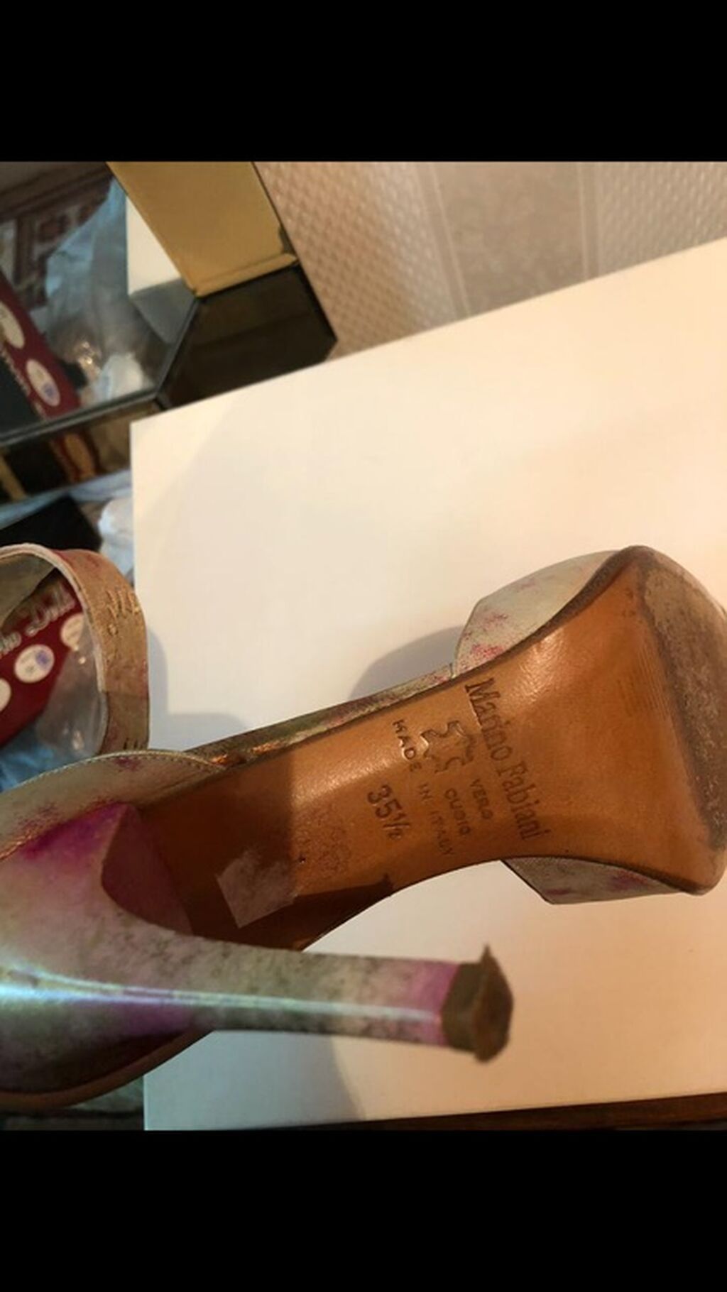 Tuflilər, Ölçü: 35.5, rəng - Qızılı, İşlənmiş — Tufl, Bakı (4)