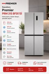 Soyuducu Premier PRM 315 Bfsf/si — Essen Home — Бытовая техника