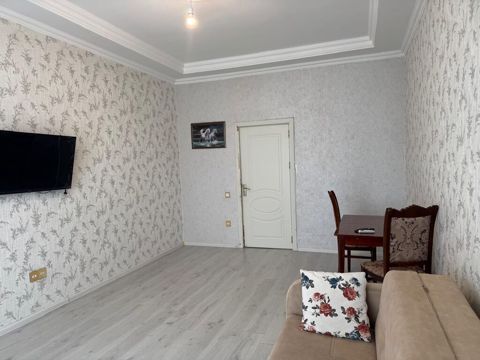 1 otaqlı mənzil – tam mebel və texnika ilə - Geniş və işıqlı zal — Sumqayıt