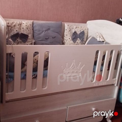 Oğlan və qız üçün, İşlənmiş, Dördbucaq, Beşik, Dəst ilə, Matras ilə, Yellənmə mexanizmsiz — Mingəçevir