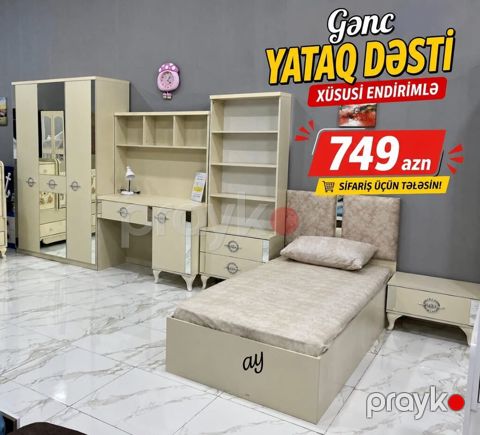 Gənc yataq dəsti – xüsusi endirimlə. Dəst tərkibi: - Tək nəfərlik