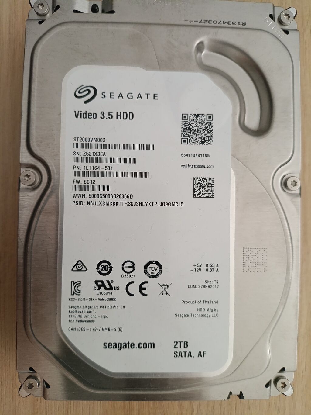 Daxili Sərt disk (HDD) Seagate, 2 TB, 3.5", İşlənmiş — Sabit diskləri, Masazır (2)