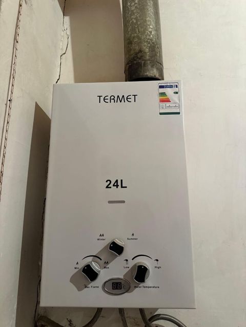 Termet 24L qazla işləyən su qızdırıcısı - Tutum: 24 litr/dəq axın — Bakı