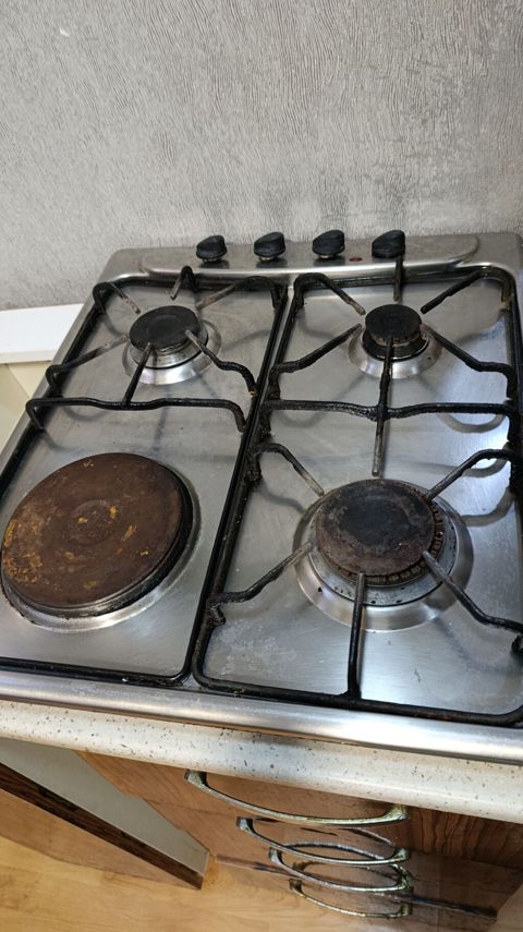 Qaz-elektrik kombinə edilmiş plitə paneli - 60 sm enində, paslanmayan — Bakı