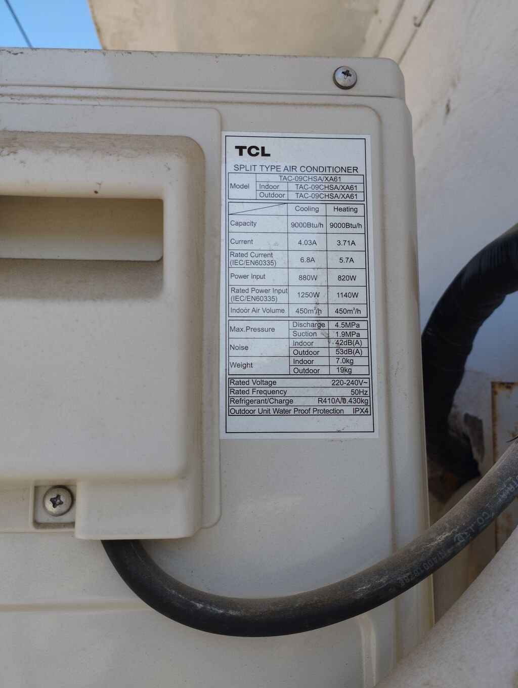 Kondisioner TCL, İşlənmiş, 30-35 kv. m, Split sistem, Kredit yoxdur — Kondisioner və split-sistemlər, Bakı (2)