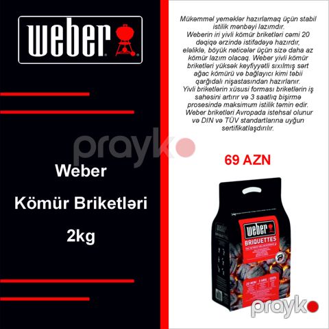 Weber Kömür Briketləri (2 KG)