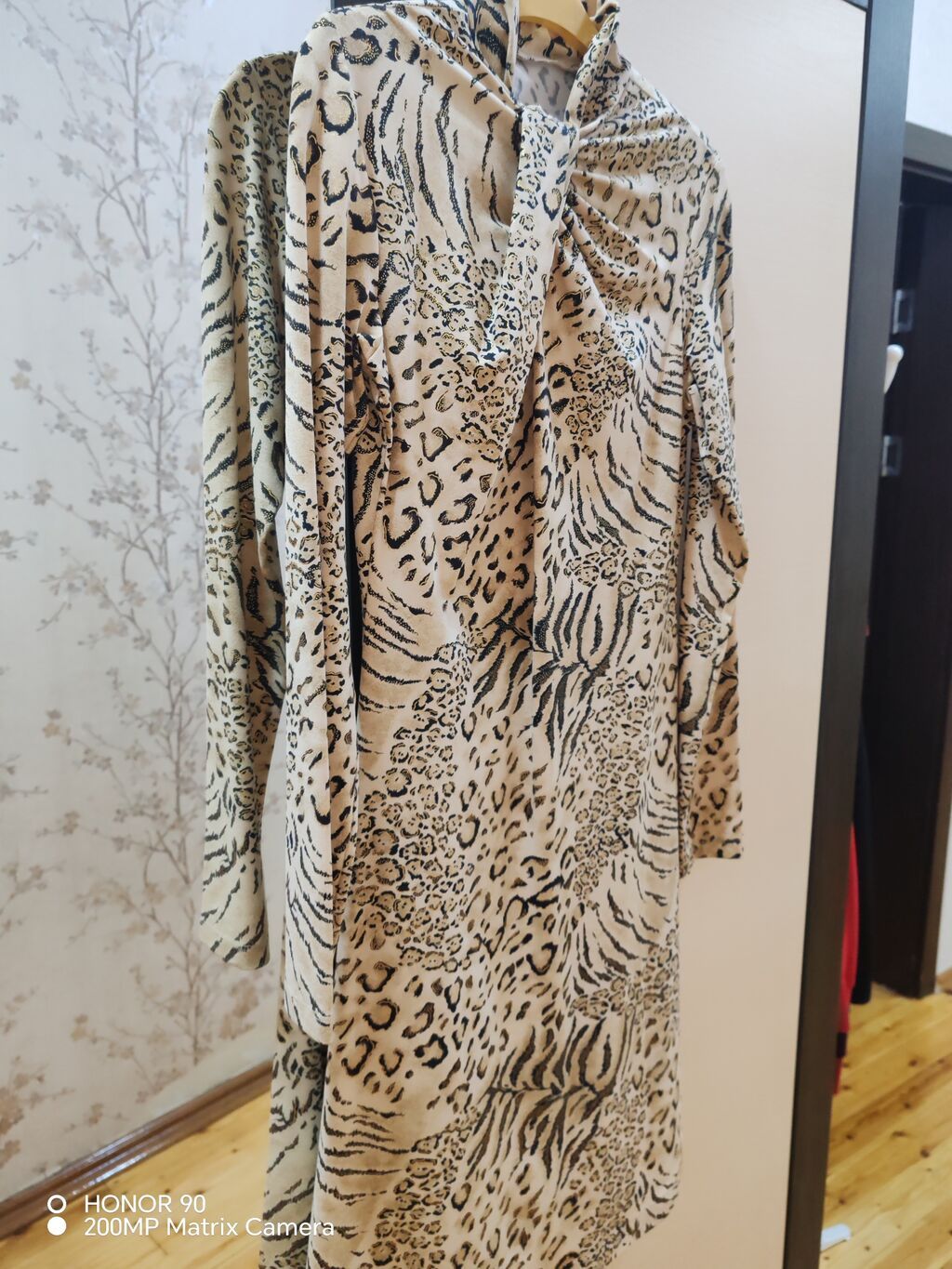 Qadın paltarı – leopard/zebra animal print - Model: Dizə qədər — Gündəlik paltarlar, Digah (2)