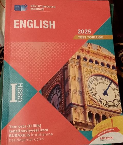 Məhsul: “English – 2025 Test Toplusu”, I hissə - Nəşriyyat: Dövlət — Bakı