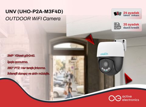 UNV UHO-S3S-M33D – 3MP Dual-Lens Wi-Fi PT smart kamera — Bakı