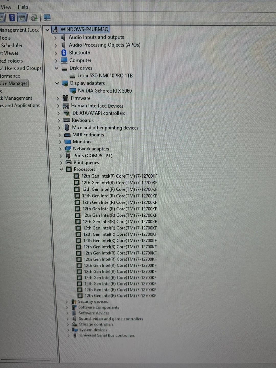 Gaming PC i7-12700KF RTX 5060 8GB 16GB DDR5 1TB NVMe 27" 180Hz — Masaüstü kompüterlər, Bakı (7)