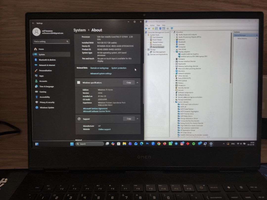 HP Omen 16 Gaming noutbuk — Noutbuklar, Bakı (9)