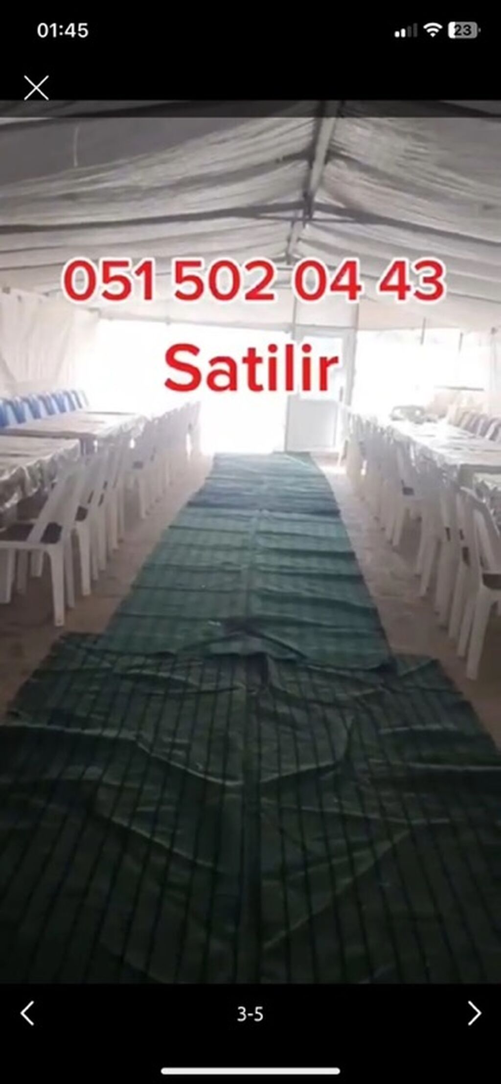 Mərasim üçün çadır satılır orta dərəcədə veziyyeti var heç avadanliq — Xidmətlər, Masazır (4)