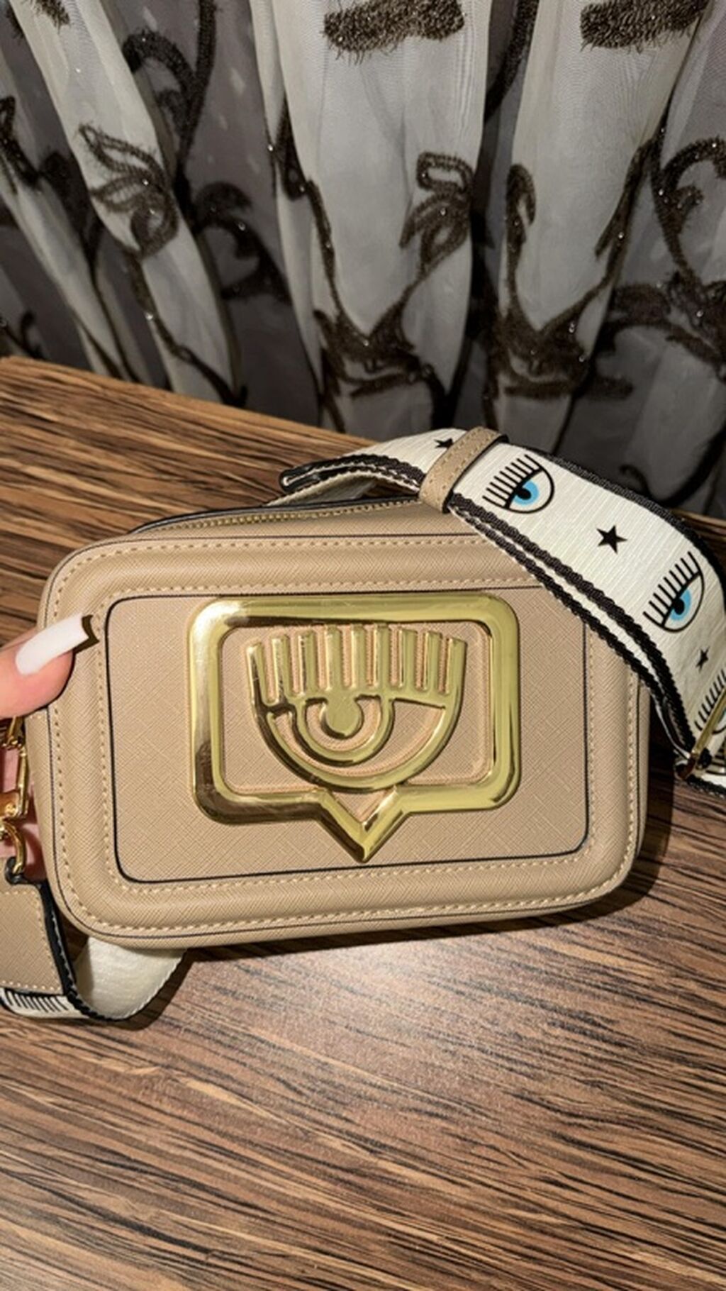 Bej rəngli çiyin/çapraz çanta Chıara Ferragnı - Material: teksturalı — Çantalar, çamadanlar, cüzdanlar, Bakı (3)