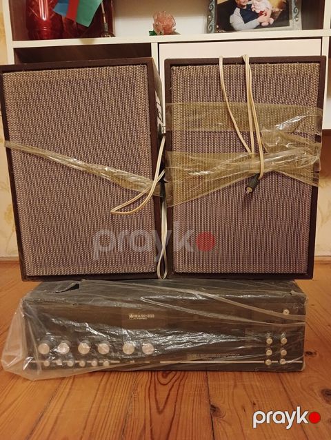 Sovet istehsalı “MAK-233 Stereo” maqnitofon + 2 ədəd akustik sistem — Şirvan