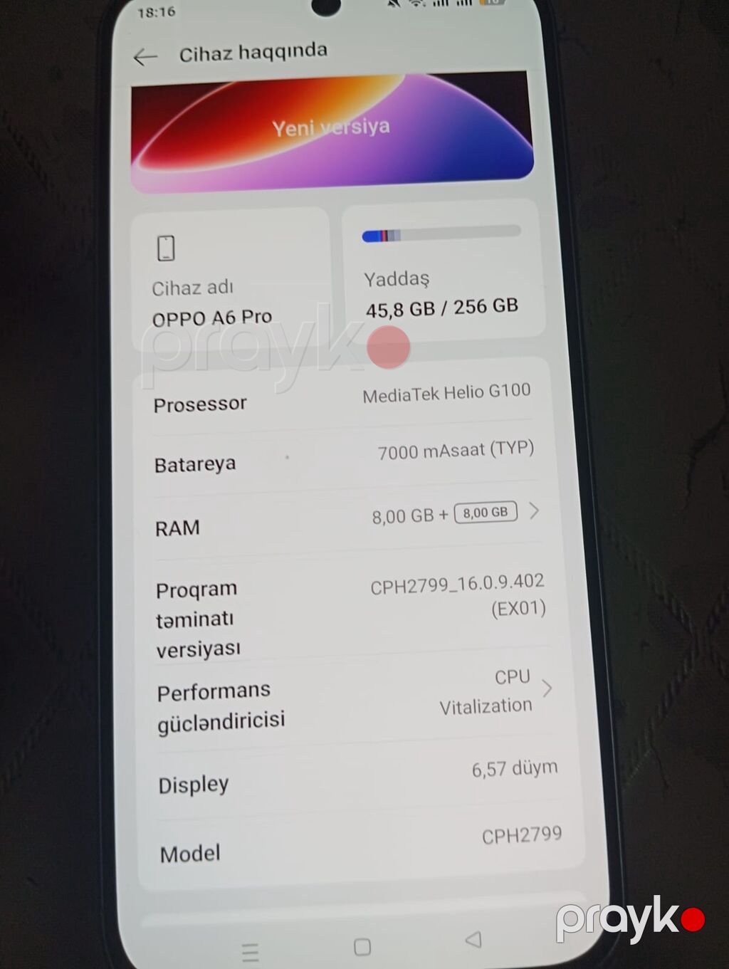 Oppo A6 Pro, 256 GB — OPPO, Bakı (3)