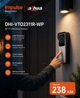 Dahua WiFi Video Domofon 2MP DHI-VTO2311R-WP IP65 — Mallar